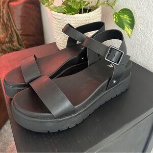 Platform Black Women's Strappy Sandals